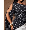 image:imageGORGLITTER Womens Plus Size Off The Shoulder Sexy Tops Asymmetrical BlousePolka Dots