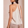 image:imageGORGLITTER Womens Satin Lace Top Silk Draped Cowl Neck Elegant CamisoleApricot