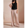 image:imageGORGLITTER Womens Satin Lace Top Silk Draped Cowl Neck Elegant CamisoleBlack