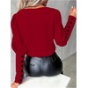 image:imageGORGLITTER Womens Work Outfits Long Sleeve Office Business Dressy BlouseBurgundy