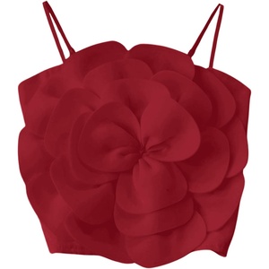 image:imageGORGLITTER Womens Flower Going Out Crop Tops Cute Boho Concert Club OutfitSolid Red