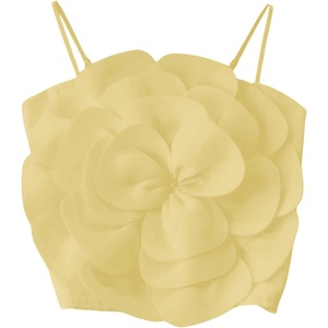 image:imageGORGLITTER Womens Flower Going Out Crop Tops Cute Boho Concert Club OutfitSolid Yellow