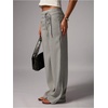 image:imageGORGLITTER Womens Low Rise Dress Pants Casual Dressy Work Trousers SlacksKhaki