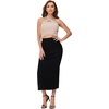 image:imageGORGLITTER Womens Split Ribbed Knit Bodycon Maxi Skirt High Waisted Side Slit Pencil Long Skirts Summer Trendy 2025