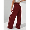 image:imageGORGLITTER Womens Y2k Dance Pants Wide Leg Baggy Track PantsBurgundy