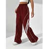 image:imageGORGLITTER Womens Y2k Dance Pants Wide Leg Baggy Track PantsBurgundy
