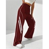 image:imageGORGLITTER Womens Y2k Dance Pants Wide Leg Baggy Track PantsBurgundy