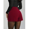 image:imageGORGLITTER Womens Asymmetrical Wrap Mini Skort Y2K Concert Festival SkirtsSolid Burgundy