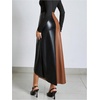 image:imageGORGLITTER Womens Leather Maxi Skirts Y2k High Waisted Asymmetrical SkirtMulticolor