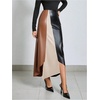 image:imageGORGLITTER Womens Leather Maxi Skirts Y2k High Waisted Asymmetrical SkirtMulticolor