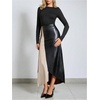 image:imageGORGLITTER Womens Leather Maxi Skirts Y2k High Waisted Asymmetrical SkirtMulticolor