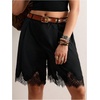 image:imageGORGLITTER Womens Pleated Lace Dress Shorts Formal Dressy Work TailoredSolid Black