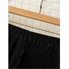 image:imageGORGLITTER Womens Silk Satin Flowy Pants Dressy Pleated Palazzo Pants FallBlack Pleated