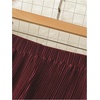 image:imageGORGLITTER Womens Silk Satin Flowy Pants Dressy Pleated Palazzo Pants FallRed Violet