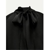 image:imageGORGLITTER Womens Elegant Satin Tops Blouses Dressy Long Sleeve ShirtsBlack