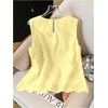 image:imageGORGLITTER Womens Eyelet Embroidered Babydoll Tops Dressy Casual OutfitsYellow