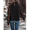 image:imageGORGLITTER Womens Lace Tops Sheer Long Sleeve Sexy Business Work BlouseBlack