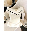 image:imageGORGLITTER Womens Off The Shoulder Blouses Tops Short Sleeve Button Dressy Shirts Elegant Brunch OutfitsApricot