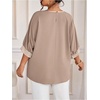 image:imageGORGLITTER Womens Plus Size Dressy Satin Tops Metallic Going Out Top ShirtChampagne