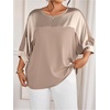 image:imageGORGLITTER Womens Plus Size Dressy Satin Tops Metallic Going Out Top ShirtChampagne