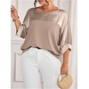 image:imageGORGLITTER Womens Plus Size Dressy Satin Tops Metallic Going Out Top ShirtChampagne
