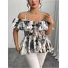 image:imageGORGLITTER Womens Plus Size Peplum Going Out Tops Cute Blouse Shirt DressyApricot