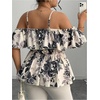 image:imageGORGLITTER Womens Plus Size Peplum Going Out Tops Cute Blouse Shirt DressyApricot