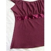 image:imageGORGLITTER Womens Polka Dots Babydoll Tops Cute Square Neck Y2k Peplum TopBurgundy