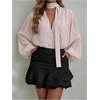 image:imageGORGLITTER Womens Polka Dots Blouse Shirt Top Business Casual Work OutfitsPink