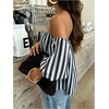 image:imageGORGLITTER Womens Polka Dots Off The Shoulder Tops Puff Sleeve BlouseBlue