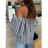image:imageGORGLITTER Womens Polka Dots Off The Shoulder Tops Puff Sleeve BlouseBlue