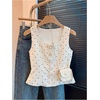 image:imageGORGLITTER Womens Polka Dots Vest Tops Dressy Business Casual Tanks BlouseWhite