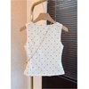 image:imageGORGLITTER Womens Polka Dots Vest Tops Dressy Business Casual Tanks BlouseWhite