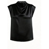 image:imageGORGLITTER Womens Silk Satin Tops Blouse Dressy Business Casual Work ShirtBlack