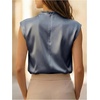 image:imageGORGLITTER Womens Silk Satin Tops Blouse Dressy Business Casual Work ShirtGrey