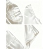 image:imageGORGLITTER Womens Silk Satin Tops Blouse Dressy Business Casual Work ShirtSolid White