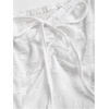 image:imageGORGLITTER Womens Smocked Peplum Tie Front Blouse Floral Jacquard Sweetheart Neck Puff Sleeve Babydoll TopsWhite