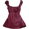 image:imageGORGLITTER Womens Polka Dots Babydoll Tops Cute Square Neck Y2k Peplum TopBurgundy