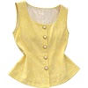 image:imageGORGLITTER Womens Polka Dots Vest Tops Dressy Business Casual Tanks BlousePale Yellow