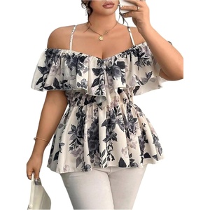 image:imageGORGLITTER Womens Plus Size Peplum Going Out Tops Cute Blouse Shirt DressyApricot