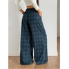 image:imageGORGLITTER Womens Plaid Pants Y2k Checkered Wide Leg Pajama Lounge PantsGreen