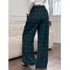 image:imageGORGLITTER Womens Plaid Pants Y2k Checkered Wide Leg Pajama Lounge PantsMulticolor