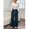 image:imageGORGLITTER Womens Plaid Pants Y2k Checkered Wide Leg Pajama Lounge PantsMulticolor