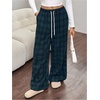 image:imageGORGLITTER Womens Plaid Pants Y2k Checkered Wide Leg Pajama Lounge PantsMulticolor
