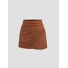 image:imageGORGLITTER Womens Western Cowgirl Suede Wrap Skirts Concert OutfitsBrown