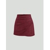 image:imageGORGLITTER Womens Western Cowgirl Suede Wrap Skirts Concert OutfitsBurgundy