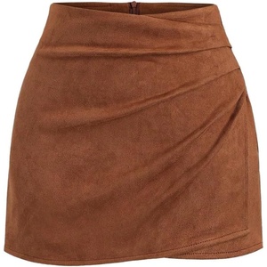 image:imageGORGLITTER Womens Western Cowgirl Suede Wrap Skirts Concert OutfitsBrown