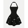image:imageGORGLITTER Girls Dresses Cute Party Halter Birthday Wedding Guest DressBow Black