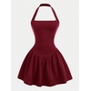 image:imageGORGLITTER Girls Dresses Cute Party Halter Birthday Wedding Guest DressBurgundy