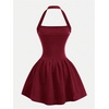 image:imageGORGLITTER Girls Dresses Cute Party Halter Birthday Wedding Guest DressBurgundy